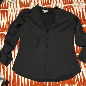 Elegant Black Button-Down Women's Top